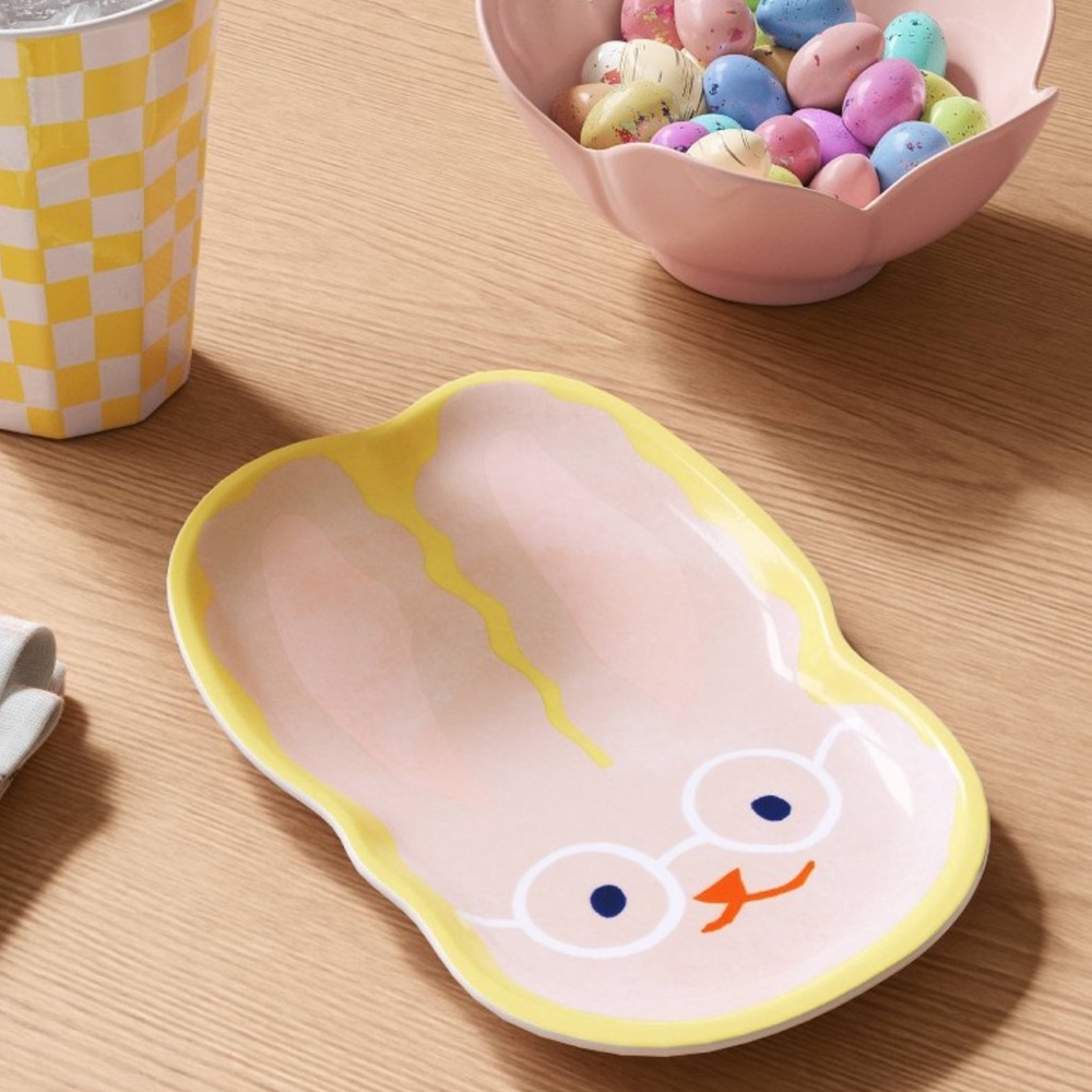 Home Essentials Melamine Figural Easter Bunny Plate Set of 4